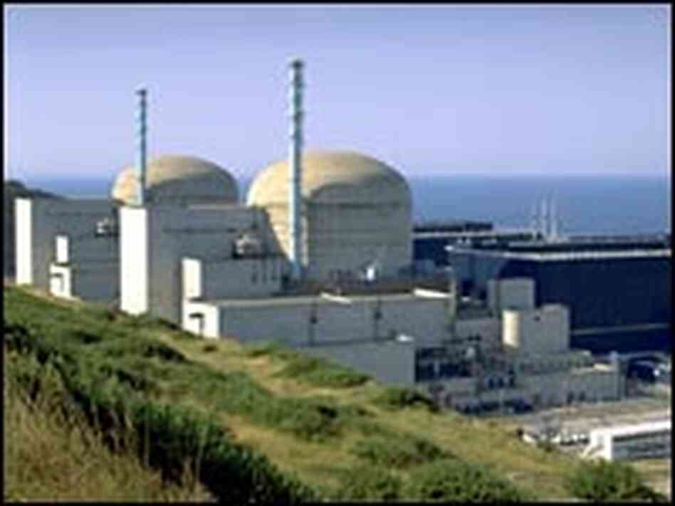 The Flamanville nuclear power plant on the Normandy coast.