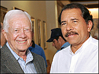 Jimmy Carter (left) and Daniel Ortega