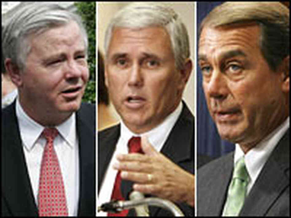 Reps. Joe Barton, Mike Pence and John Boehner Reps. Joe Barton, Mike Pence and John Boehner