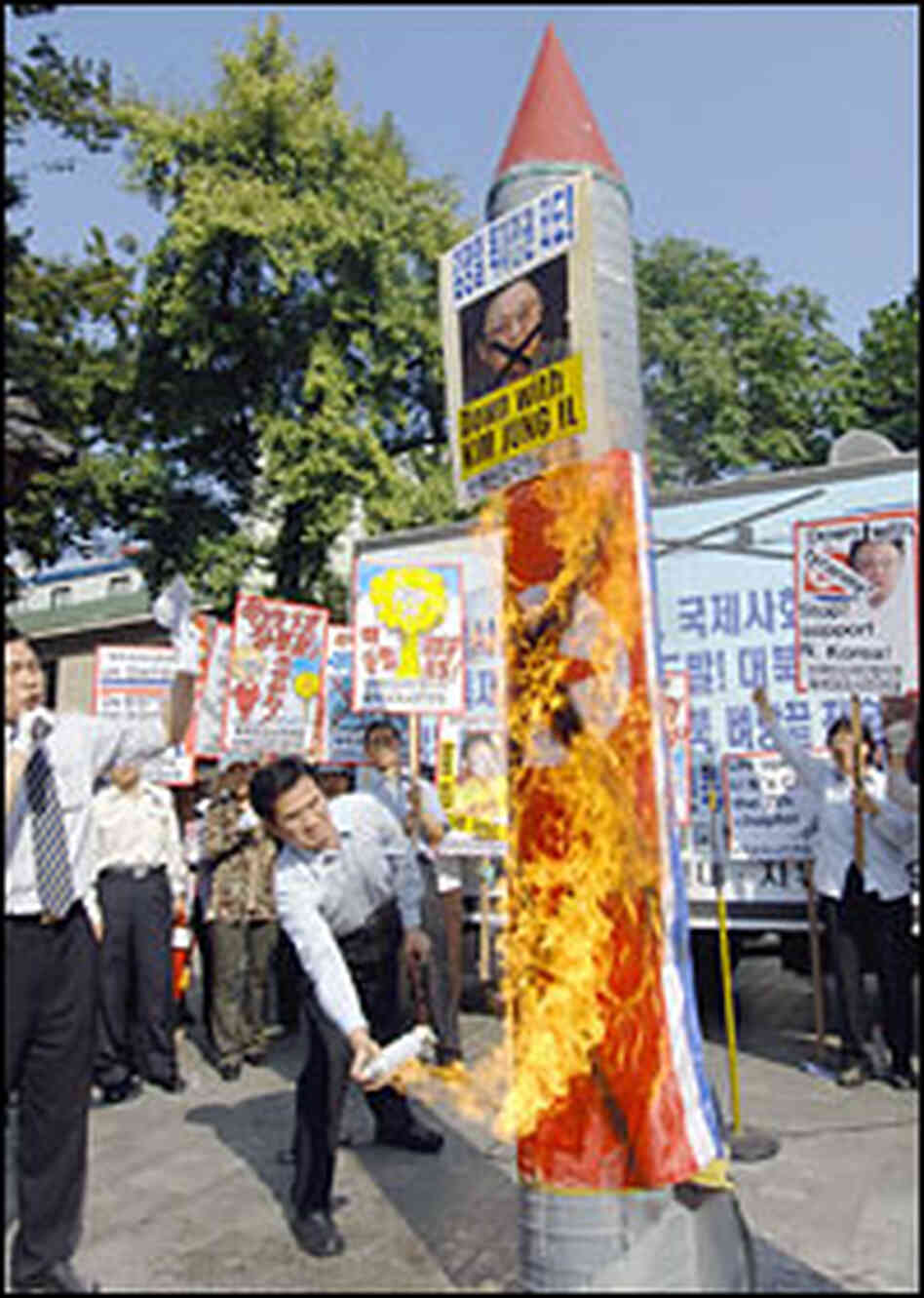 Protester in Seoul Protester in Seoul
