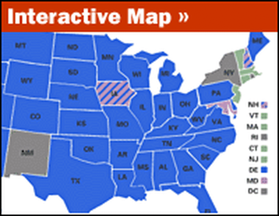 Interactive Map: The Battle over Gay Marriage in the States