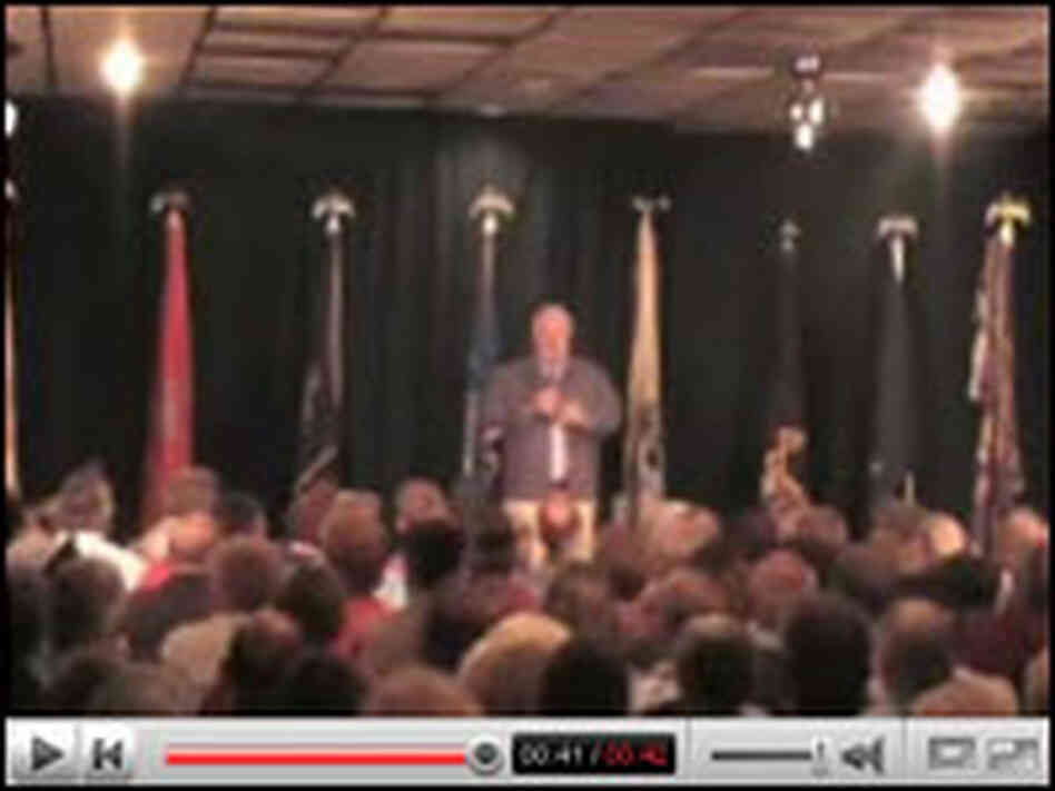You Tube Screen Shot: McCain on stage.