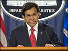 Attorney General Alberto Gonzales announces his resignation.