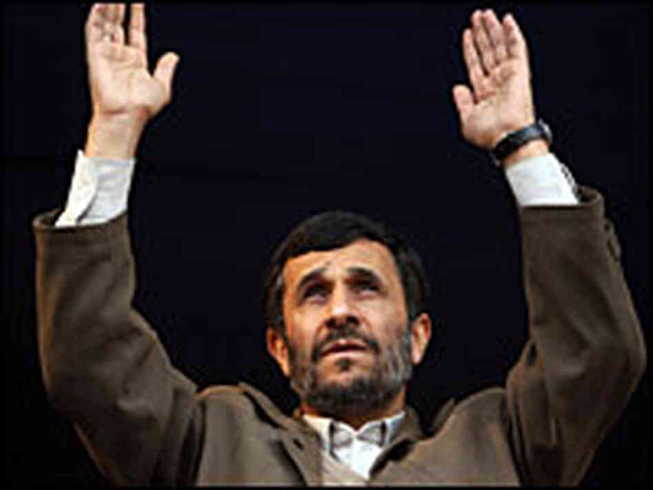 Iranian President Mahmoud Ahmadinejad speaks at a rally in Iran on Tuesday. Iranian President Mahmoud Ahmadinejad speaks at a rally in Iran on Tuesday.