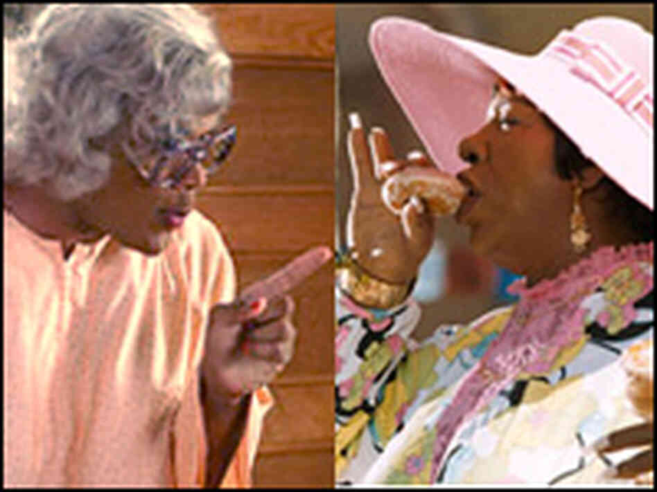 Tyler Perry (left) and Eddie Murphy in their costumes. Tyler Perry (left) and Eddie Murphy in their costumes.