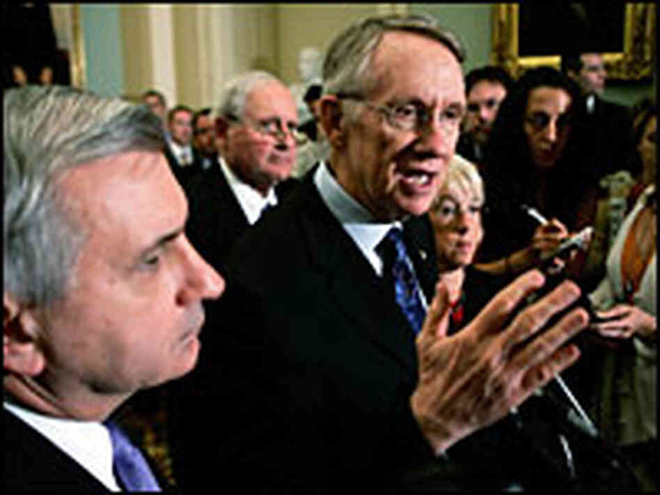 U.S. Senate Majority Leader Sen. Harry Reid (D-NV) after the Senate failed to pass a vote on a troop U.S. Senate Majority Leader Sen. Harry Reid (D-NV) after the Senate failed to pass a vote on a troop
