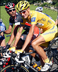 Race leader, Denmark�s Michael Rasmussen/Getty.