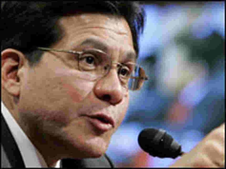 U.S. Attorney General Alberto Gonzales testifies during a hearing before the Senate.