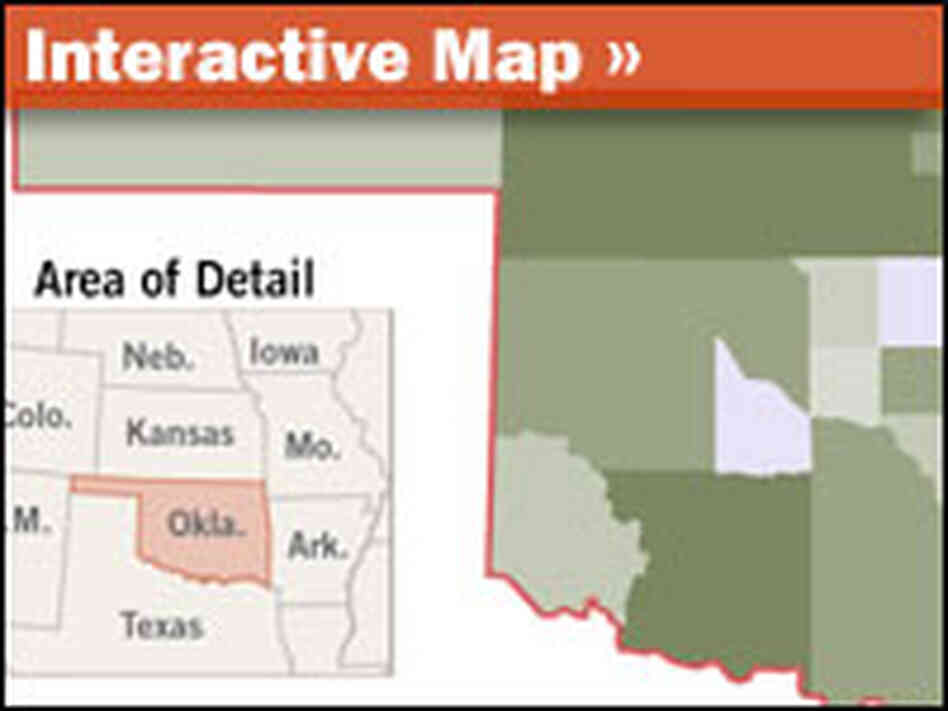 An interactive map of Oklahoma's tribes