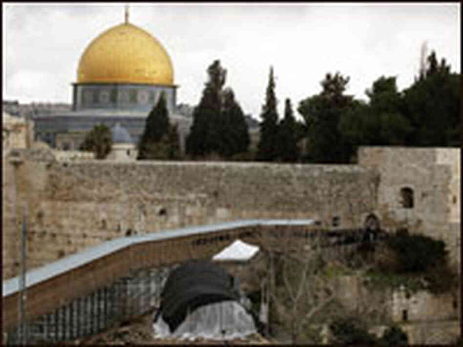 The Dome of the Rock and the Western Wall. The Dome of the Rock and the Western Wall.