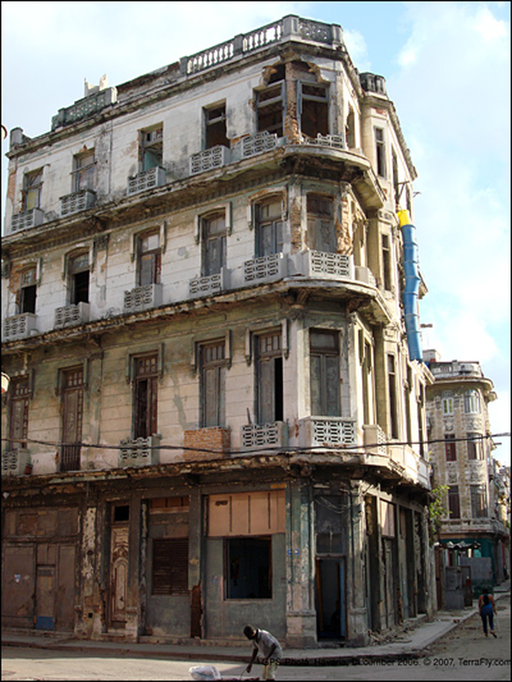 This Havana apartment building was photographed in 2006.
