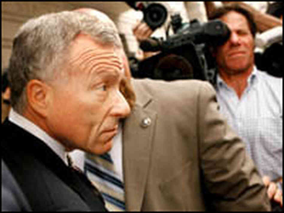 I. Lewis "Scooter" Libby leaves the US courthouse after being sentenced. I. Lewis "Scooter" Libby leaves the US courthouse after being sentenced.
