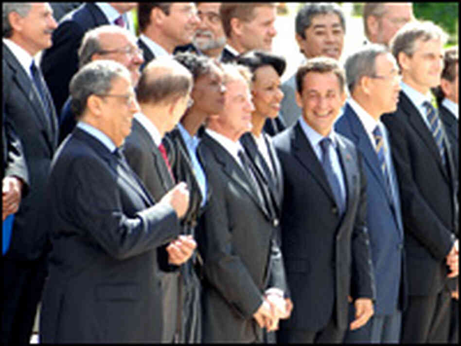 French President Nicolas Sarkozy with officials of the International Contact Group on Sudan/Darfur. French President Nicolas Sarkozy with officials of the International Contact Group on Sudan/Darfur.