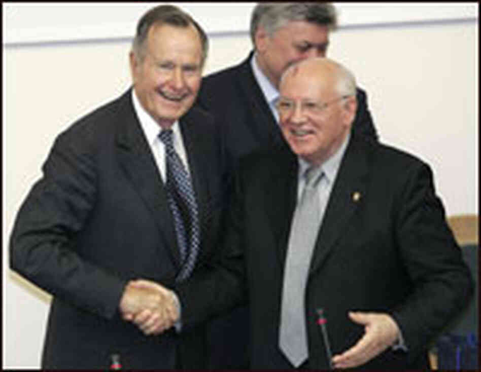Former U.S. President George Bush and former Soviet leader Mikhail Gorbachev Former U.S. President George Bush and former Soviet leader Mikhail Gorbachev