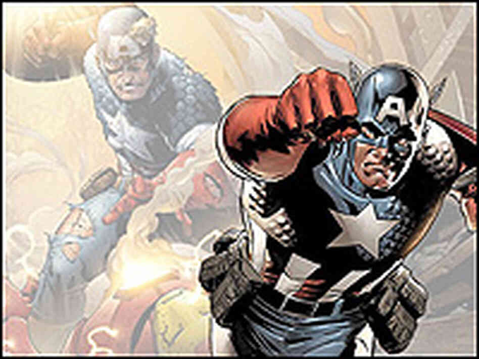 Captain America, carrying his shield