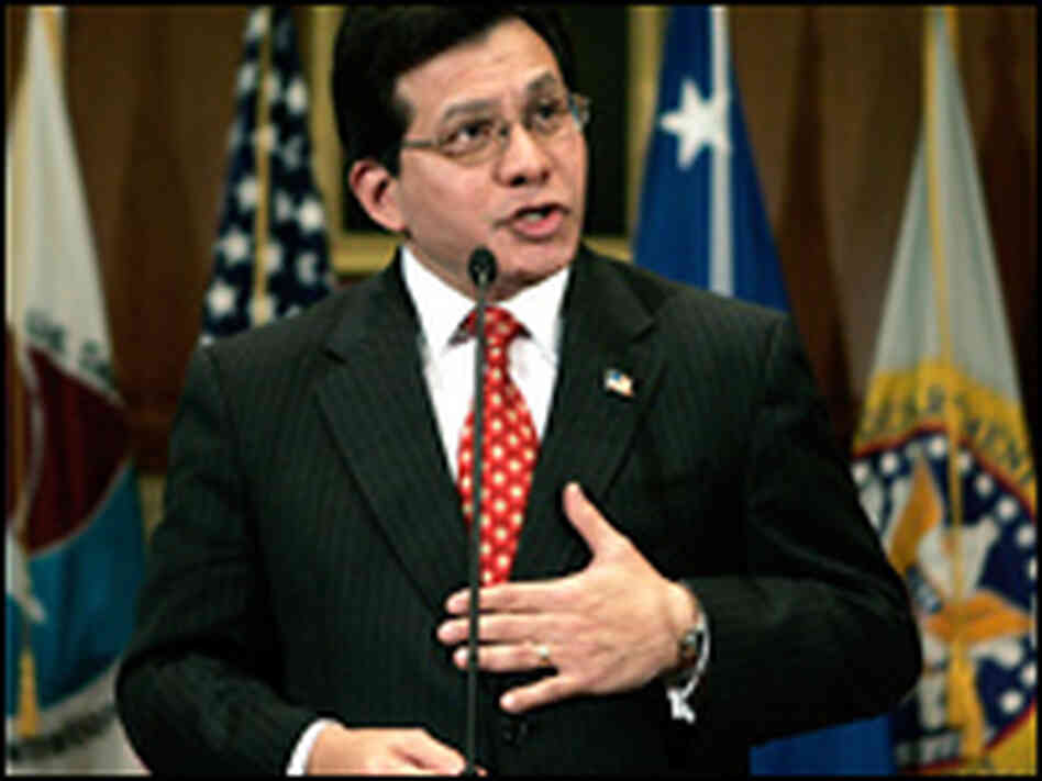 Attorney General Alberto Gonzales speaks at a news conference assembled to address criticism. Attorney General Alberto Gonzales speaks at a news conference assembled to address criticism.