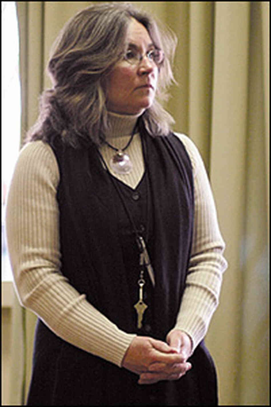 Mary Tillman speaks to students at Palo Alto High School in California. Mary Tillman speaks to students at Palo Alto High School in California.