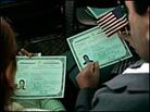 Two nearly sworn-in US citizens Two nearly sworn-in US citizens