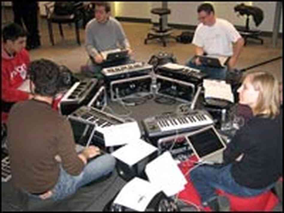 The Princeton Laptop Orchestra in action.