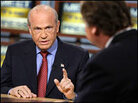 Fred Thompson faces Tim Russert on 'Meet the Press.' Fred Thompson faces Tim Russert on 'Meet the Press.'