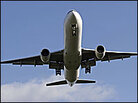 Plane in flight. Plane in flight.