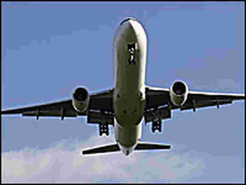 Plane in flight. Plane in flight.