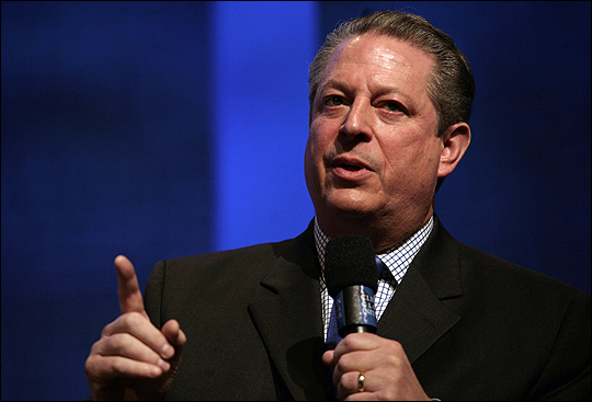 Al Gore speaks during a panel discussion at the Clinton Global Initiative in New York in September.
