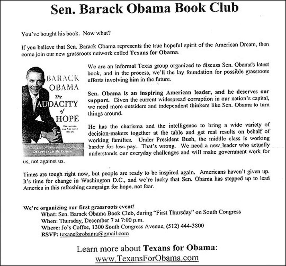 book club flyer