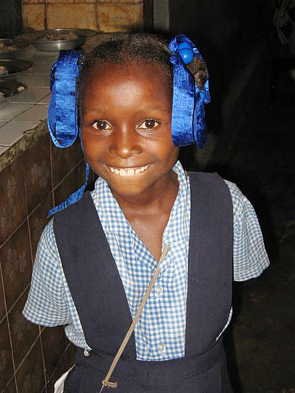 Delia Bonne-Annee, 10, is a student at the St. Vincent de Paul Primary School in Cite Soleil.