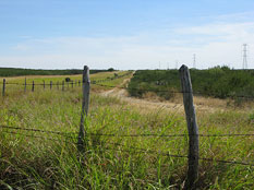 A section of fencing, east of Eagle Pass, Texas, in the northern Mexican state of Coahuila. Credit: Jason Beaubien/NPR