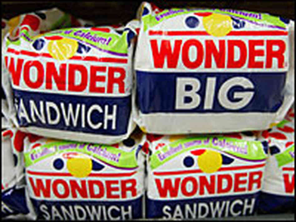 Wonder bread loaves at a grocery store Wonder bread loaves at a grocery store