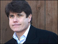 Illinois Gov. Rod Blagojevich departs his home in Chicago, Dec. 11, 2008.
