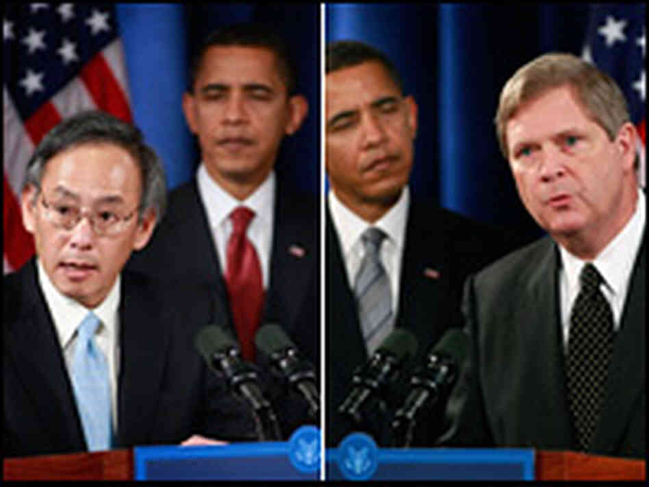 Author Michael Pollan sees a potential rift for Obama's choices: Steven Chu and Tom Vilsack. Author Michael Pollan sees a potential rift for Obama's choices: Steven Chu and Tom Vilsack.