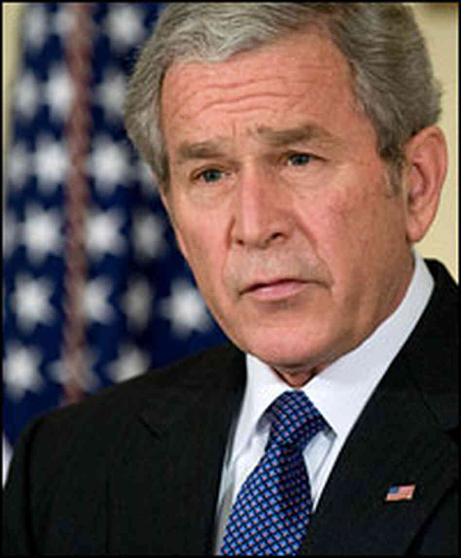 President Bush announces the administration's plan to help U.S. automakers at the White House.