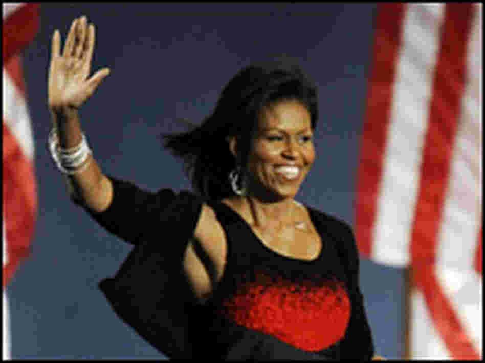 Michelle Obama wore a Narciso Rodriguez dress on election night.