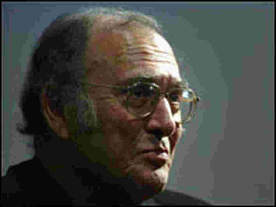Harold Pinter pictured in 2004 at age 74.