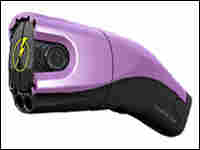 A metallic pink Taser A metallic pink Taser