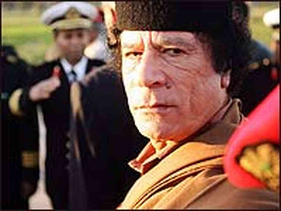 Libyan leader Moammar Gadhafi. Libyan leader Moammar Gadhafi.