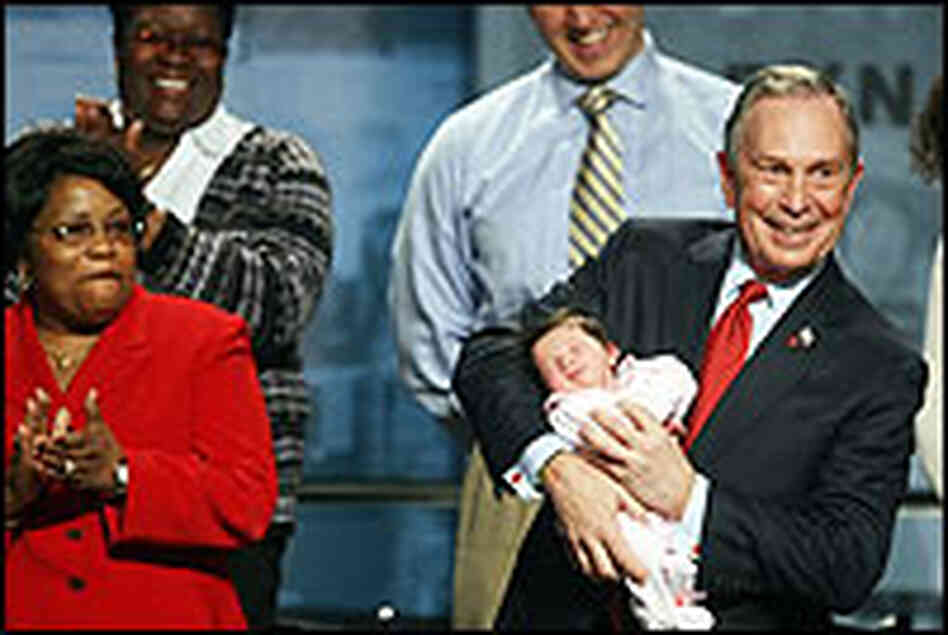 Bloomberg with baby Bloomberg with baby