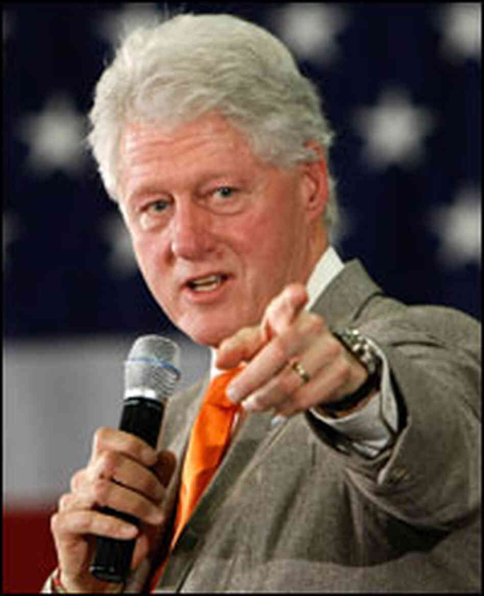 Former President Bill Clinton campaigns for his wife. Former President Bill Clinton campaigns for his wife.