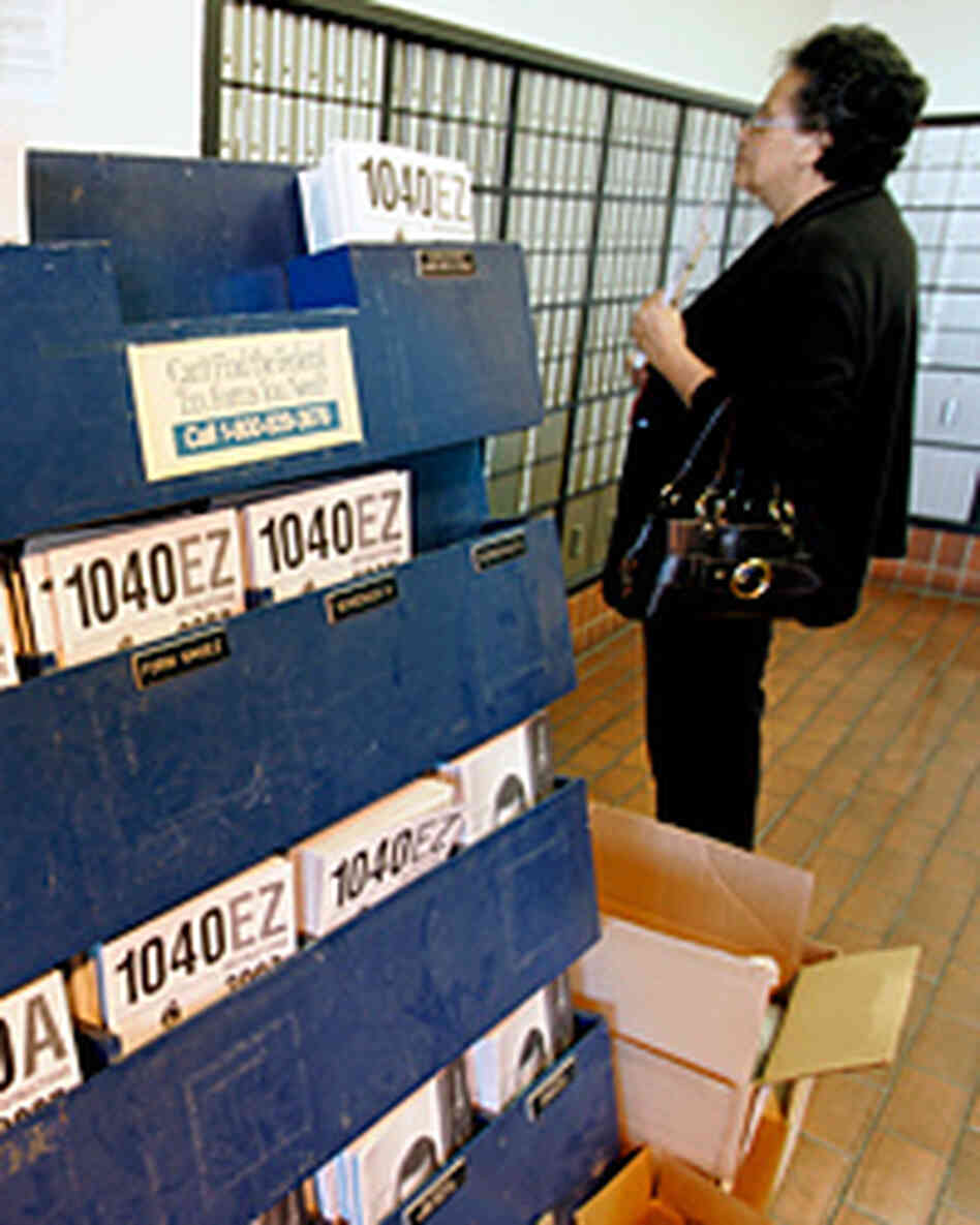 Federal tax forms on display at a U.S. Post Office in Palo Alto, Calif. Federal tax forms on display at a U.S. Post Office in Palo Alto, Calif.