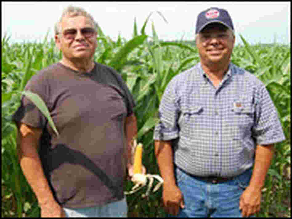 Charles Profit (left) and Dale Profit say their cost of fertlizer is up.