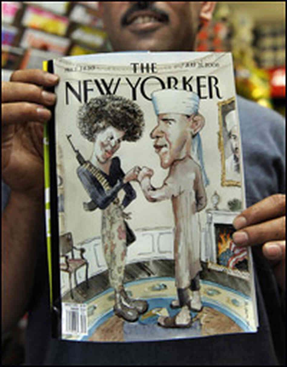 New Yorker cover with Obama and wife New Yorker cover with Obama and wife