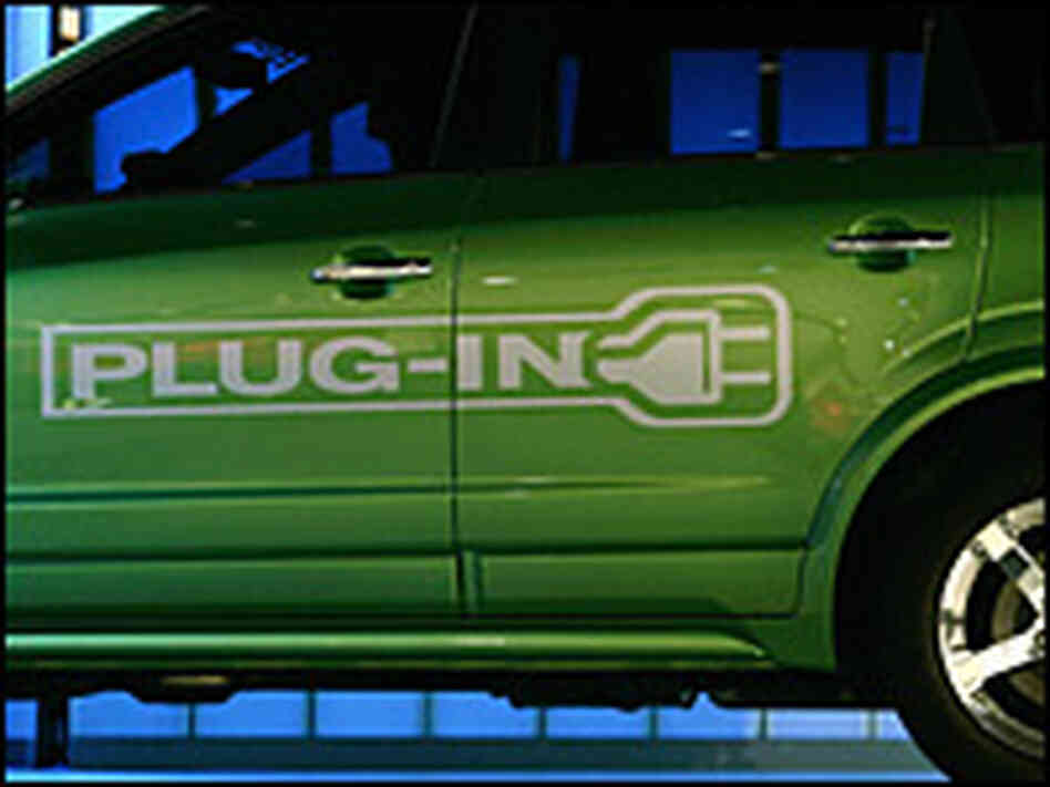 The Saturn Vue plug-in electric concept car.