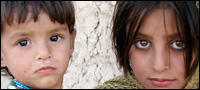 A boy and girl in Afghanistan.