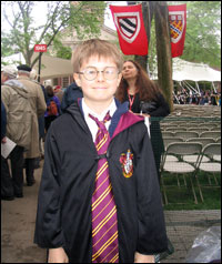Allister Beeson dressed as Harry Potter.