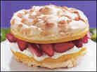 Strawberries and meringue cream cake Strawberries and meringue cream cake