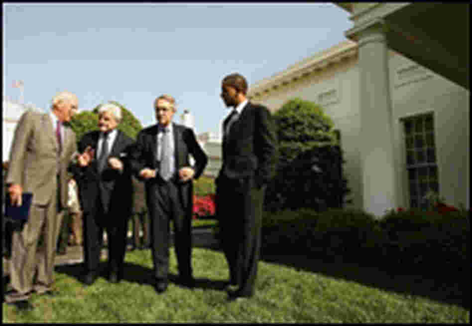 Illinois Sen. Barack Obama is part of a bipartisan group of senators working on immigration. Illinois Sen. Barack Obama is part of a bipartisan group of senators working on immigration.