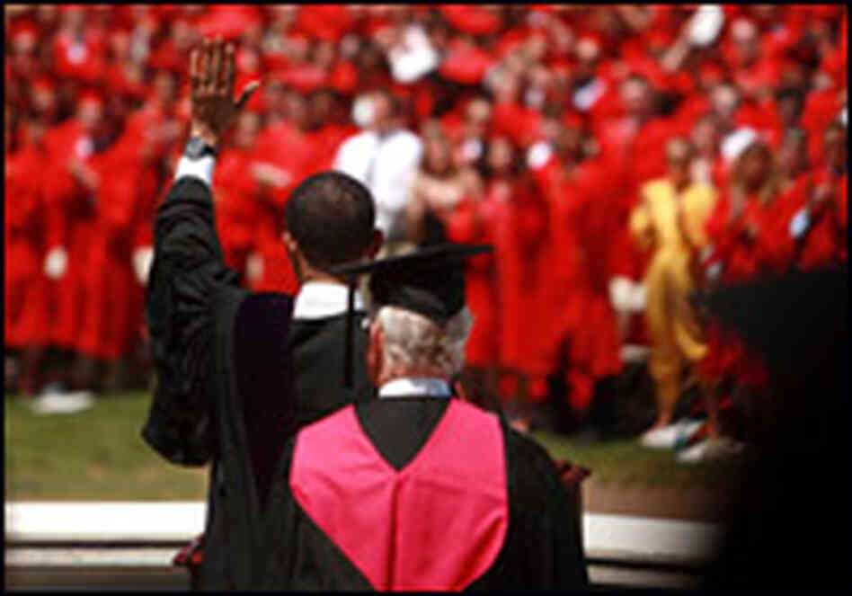 Illinois Sen. Barack Obama delivers the commencement speech. Illinois Sen. Barack Obama delivers the commencement speech.