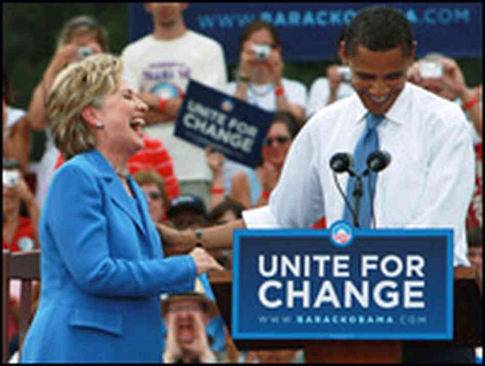 Clinton and Obama in Unity, N.H. Clinton and Obama in Unity, N.H.